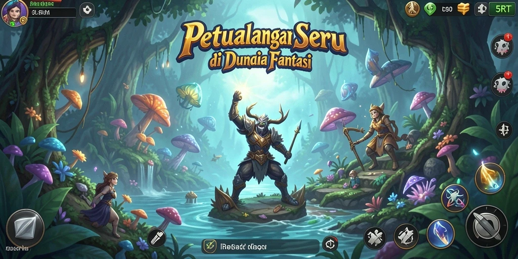 Screenshot gameplay 5RT yang menampilkan aksi petualangan yang epik.