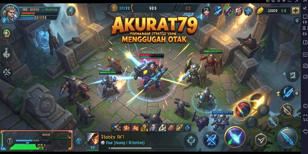 Screenshot gameplay yang menampilkan strategi yang intens.