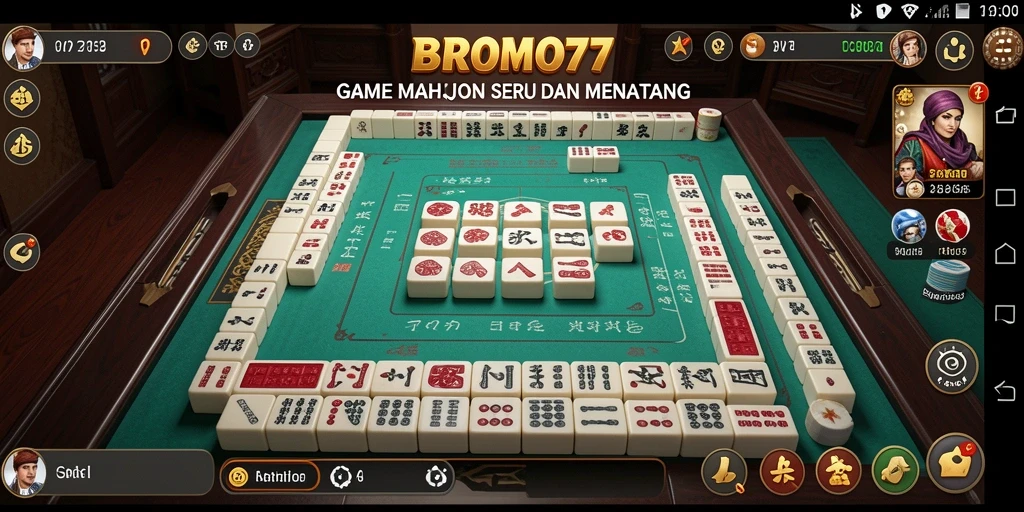 Tangkapan layar BROMO77 menunjukkan aksi seru dalam permainan Mahjong.