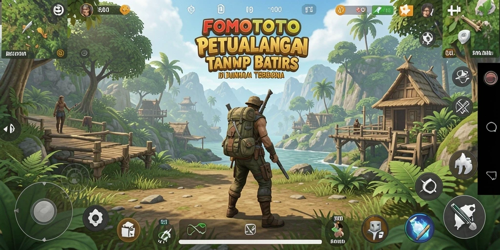 Screenshot gameplay FOMOTOTO yang menunjukkan keindahan dunia terbuka.