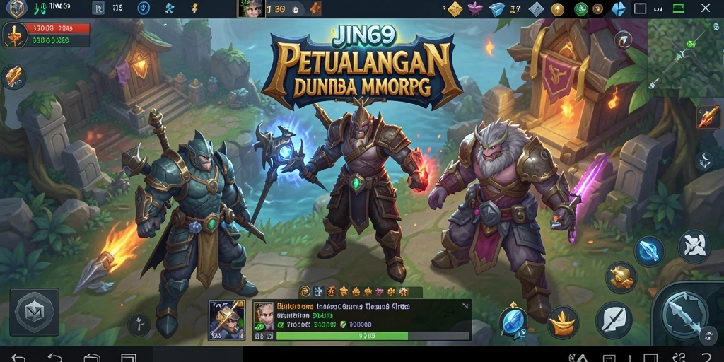 Tampilan gameplay JIN69 yang memukau dan penuh aksi dalam petualangan MMORPG.