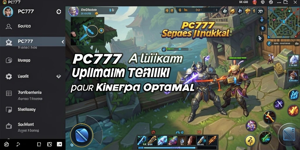 Tampilan utama PC777 dengan fitur optimasi kinerja.
