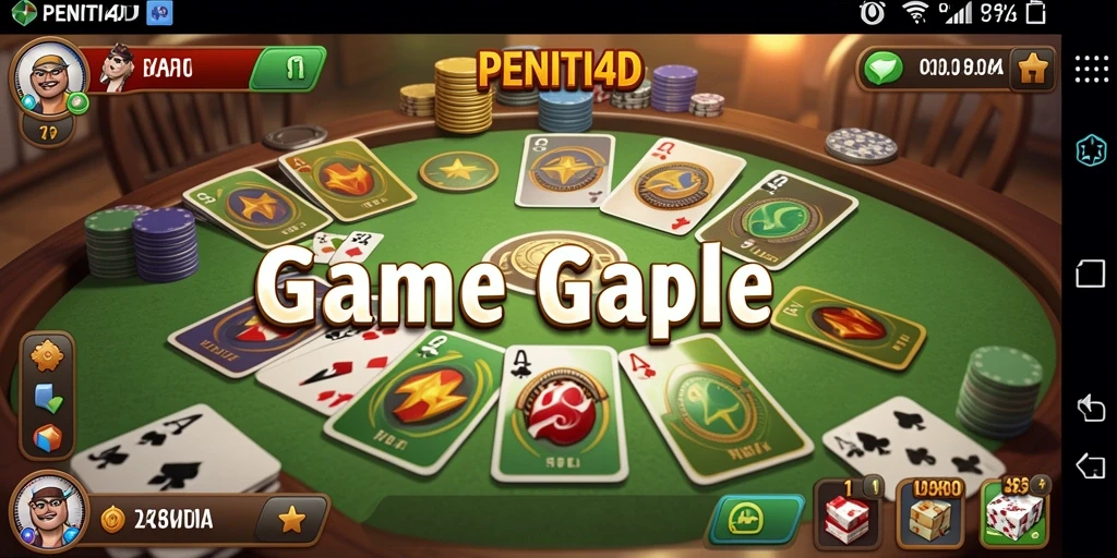 Tampilan gameplay seru di PENITI4D saat bermain Gaple.