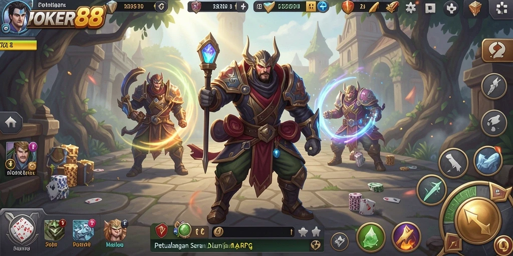 Tampilan gameplay seru dari POKER88 dengan aksi penuh petualangan.