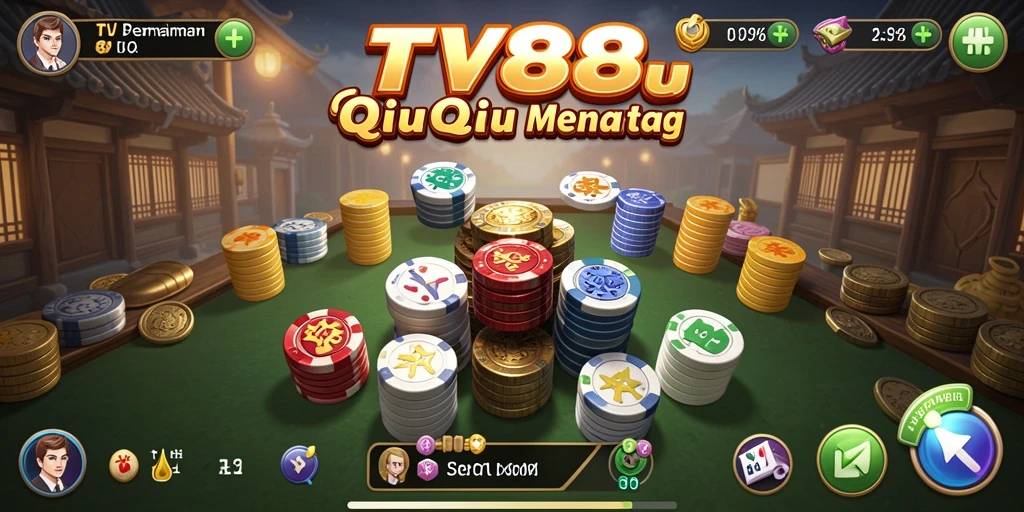 Tampilan gameplay QiuQiu yang seru dan interaktif.
