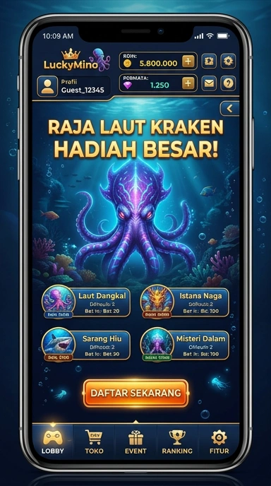 Screeshot dari katalog aplikasi lengkap luckymino.